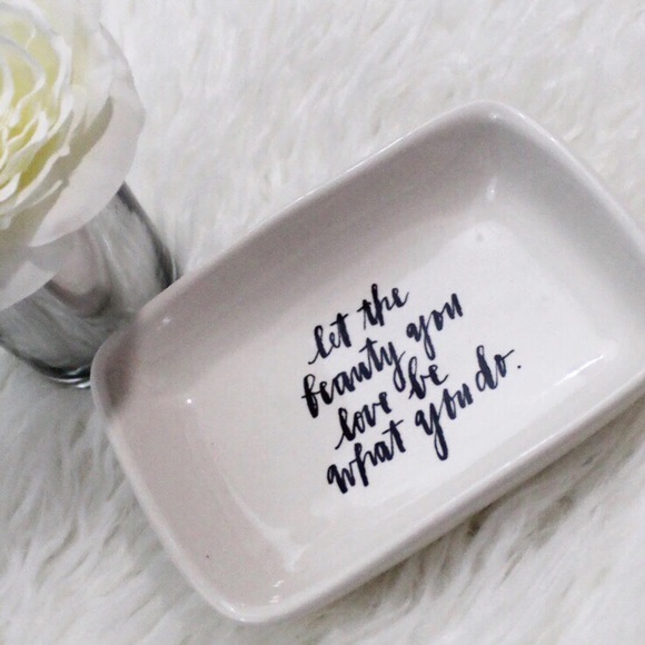 Rae Dunn Other - 🎈SOLD 🎈Rae Dunn Love\Beauty Rectangle Tray/Dish